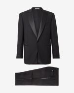 Black pure wool smoking suit
