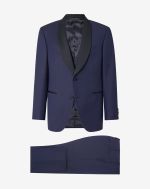 Blue S120's wool sablé tuxedo