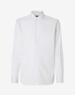 Optical white twill cotton shirt