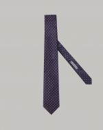 Cravate en satin imprimé couleur terre brûlée