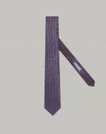 Cravate imprimée en satin couleur terre brûlée