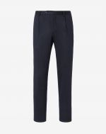 Blue classic trousers in wool jersey