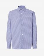 Blue shirt with classic collar