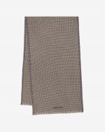 Natural-coloured chequered scarf
