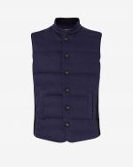 Blue vest padded with goose down
