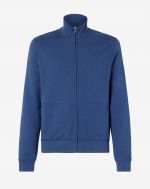 Blauw full-zip vest in lichtgewicht sweatshirtstof