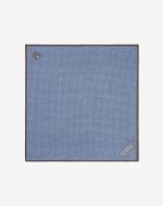 Light blue men’s reversible silk pocket square
