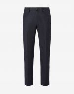 5-Pocket Cheviot wool trousers in blue
