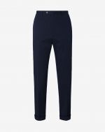 Blue circle pants in organic stretch cotton