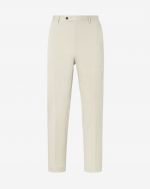White circle trousers in organic stretch cotton