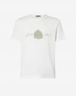 T-shirt blanc manches courtes circle imprimé