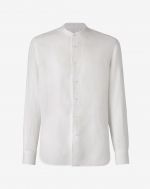 White circle guru collar washed shirt