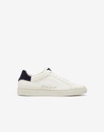 White leather sneakers with rubber sole