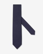 Cravate bleu marine en soie avec motif-UNI