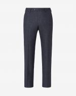 Stretch cotton and wool blue trousers