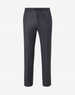 Stretch lyocell and wool blue trousers