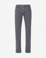 Pantalone 5 tasche in denim grigio stretch