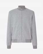 Soft touch melange grey full zip sweatshirt