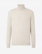 Wool and cashmere turtleneck in beige