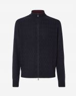 Wool and cashmere full zip in blue
