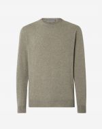 Pure cashmere crew neck in army green