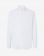 Stretch cotton shirt in white