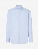 Cotton twill shirt in light blue
