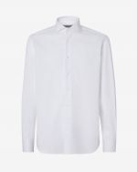 Cotton twill shirt in white