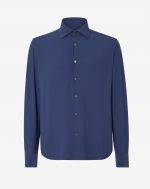 Stretch technical fabric shirt in blue