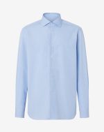 Light blue micro-stripes cotton shirt
