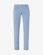Blue stretch cotton 5-pocket trousers