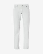 White stretch cotton 5-pocket trousers