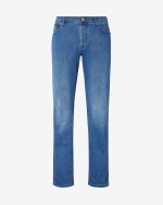 Blue stretch denim 5-pockets jeans