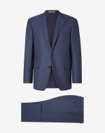 Blue S160s wool twill suit
