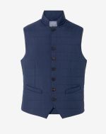 Dark blue padded water-repellent vest