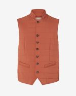 Dark orange padded soft touch nylon vest