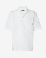 White organic cotton short-sleeved shirt