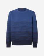 Blue cable knit crewneck sweater 