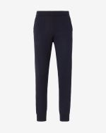 Navy blue cotton and cashmere jogger 