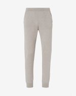 Beige cotton and cashmere jogger 