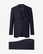 Dark blue linen and wool suit