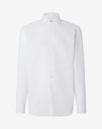 Optical white  cotton and linen shirt