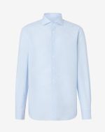 
Blue linen and cotton shirt with pattern