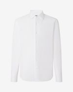 Optical white honeycomb cotton shirt