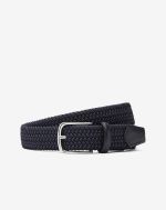 Navy blue braided leather belt