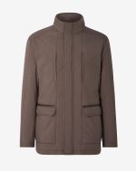 Brown technical fabric field jacket