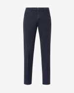 Navy blue cotton and lyocell trousers