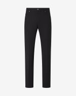 Black cotton and cashmere 5-pockets trousers