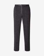 Dark grey jersey wool jogger trousers