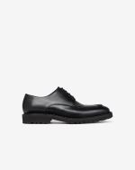 black nappa leather derby shoes
